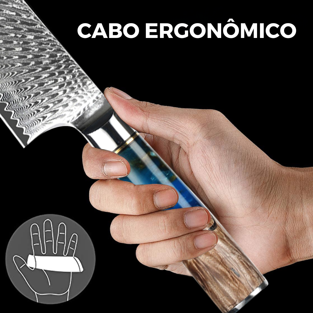 Kit 2 Facas Profissionais em Aço Damasco • Arbaro™