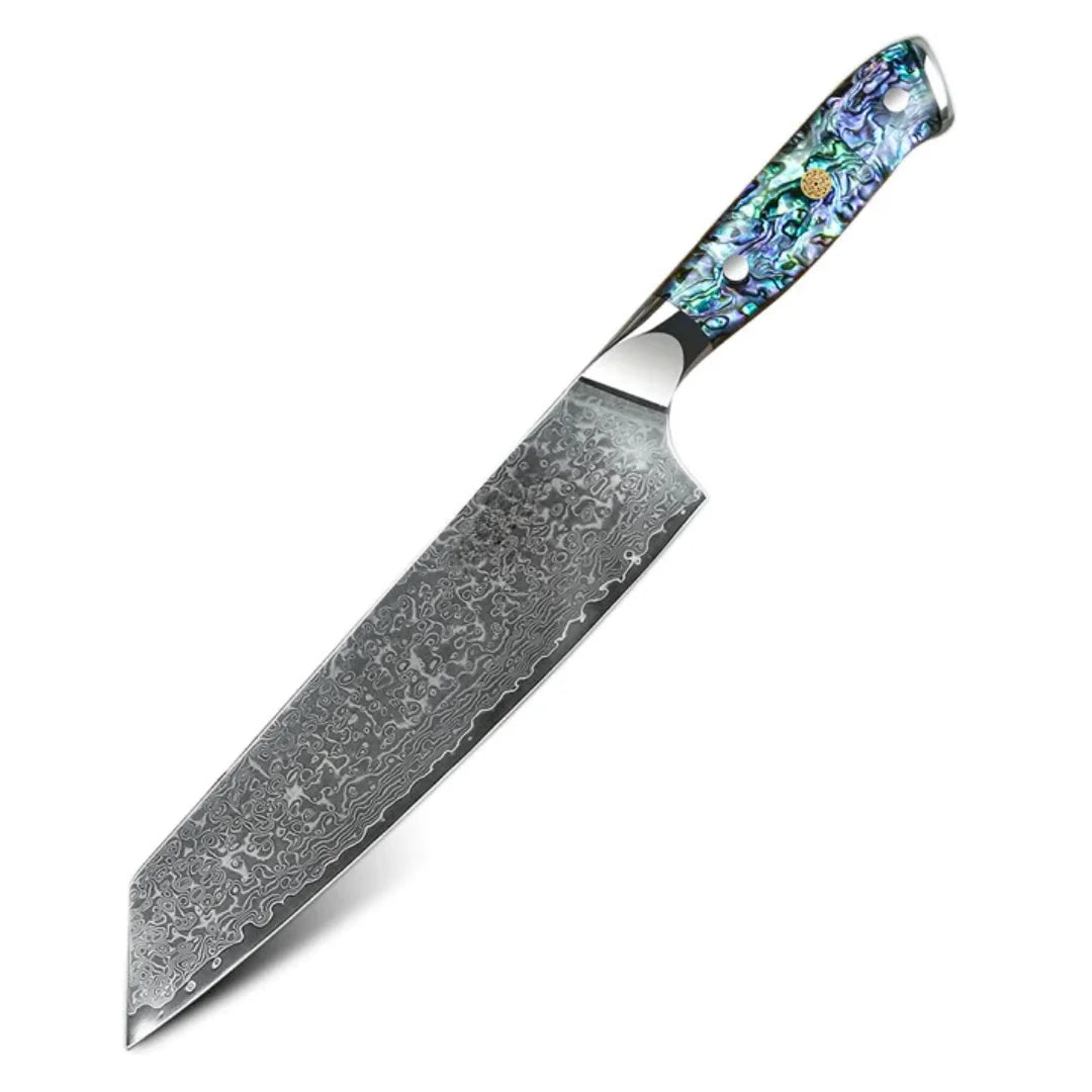 Faca Profissional 100% em Aço Damasco VG10 • Faca "Kiritsuke" Emerald