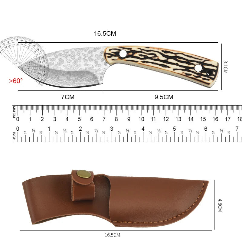 Faca Bone Arbaro + Bainha • Faca Portátil Multiuso