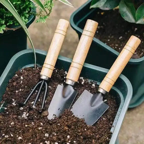 Mini Kit de 3 Peças Ferramentas para Jardinagem • Mini Kit Garden Arbaro